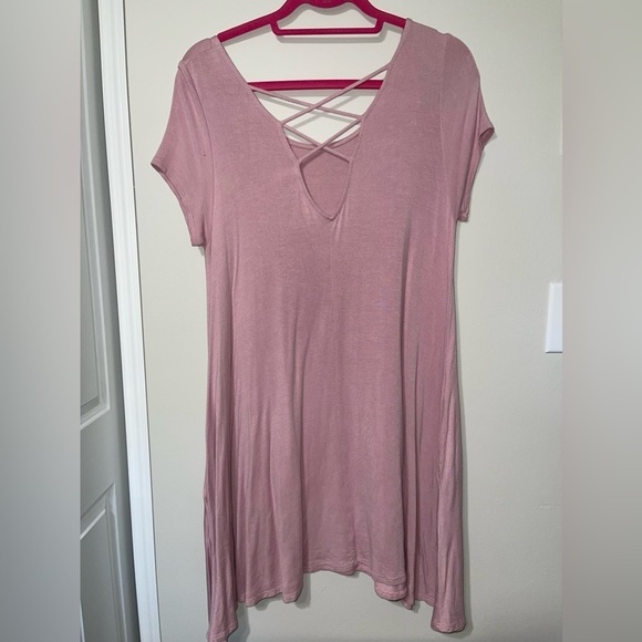 Emetla Light Pink Cutout Back Dress Size Large - Picture 2 of 6